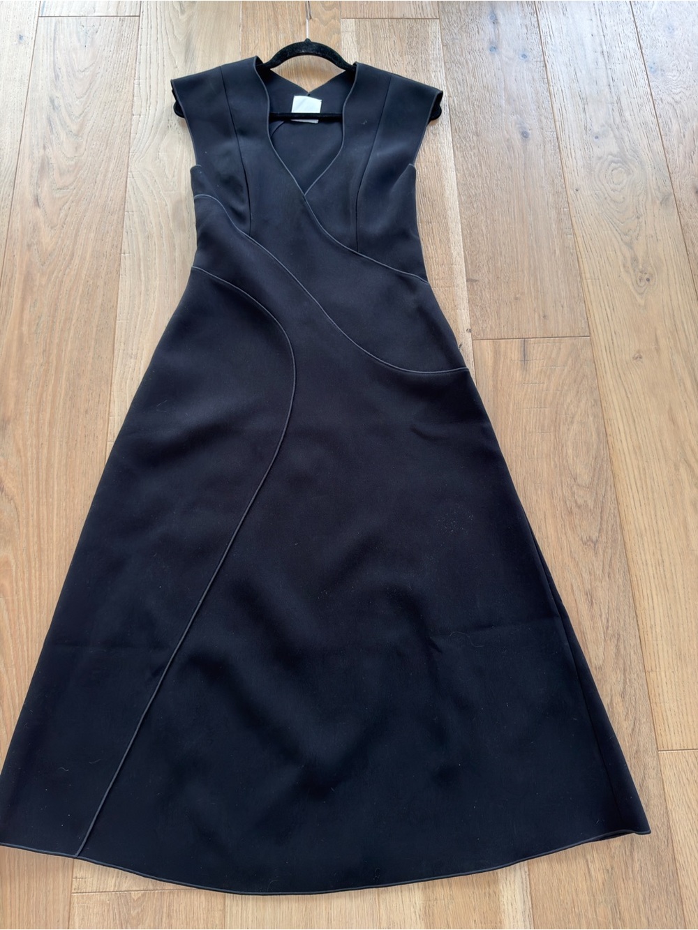 Acler Black Sculpted Midi Dress
